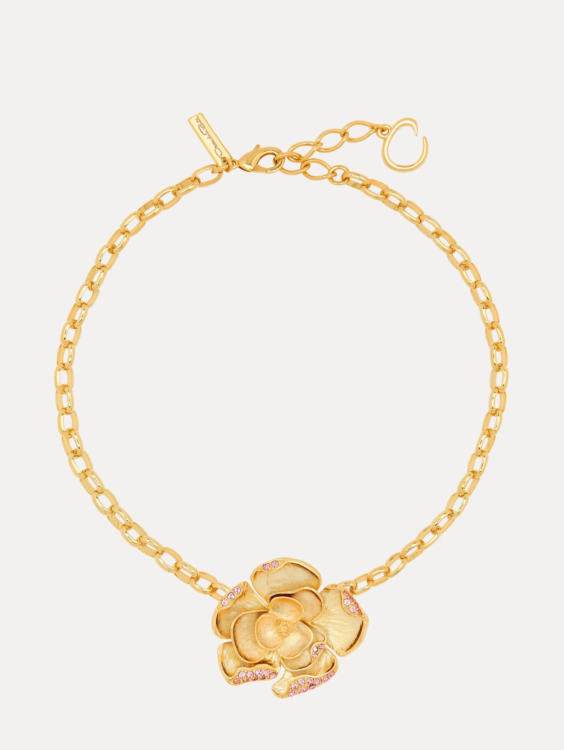 Pavé Rose Pendant Necklace