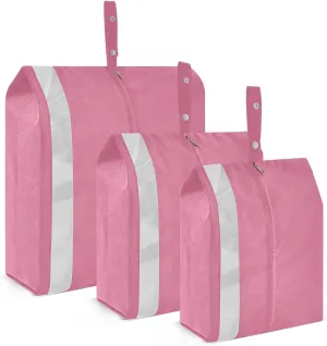 Plain Pale Violet Red Solid Color Packing Cubes Set of 3, Lightweight Travel Luggage Organizers Foldable Bags for Easy Packing and Organization