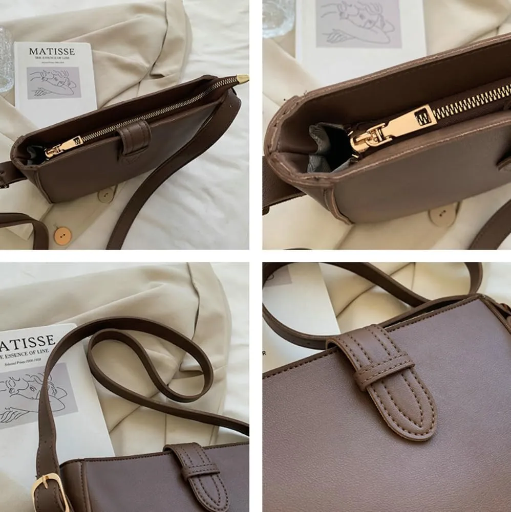 Pocadri Bucket Handbag for Women Trendy Shoulder Purse Elegant Crossbody Bag