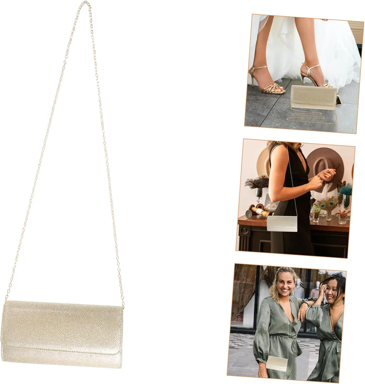 PRETYZOOM Handbag Lady Clutch Bag Purse for Party Women Evening Bag Clutch Bag with Chain Strap Clutch Bag for