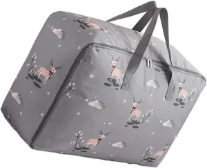 PRETYZOOM Large Capacity 1pc Garment Bag for Travel Oxford Fabric Clothes Storage Bag Quilt Pouch Bedding Pouch Gray