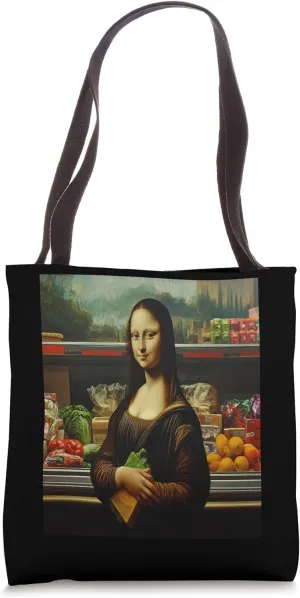 Renaissance Mona Grocery Shopping Humorous Market Lisa Art Tote Bag
