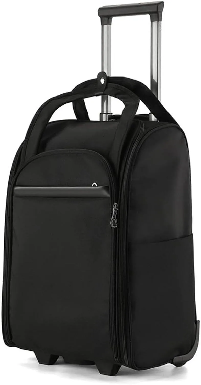 Rolling Duffel Bag with Wheels Carrying Garment Bags for Travel Friendly Picnic, Black