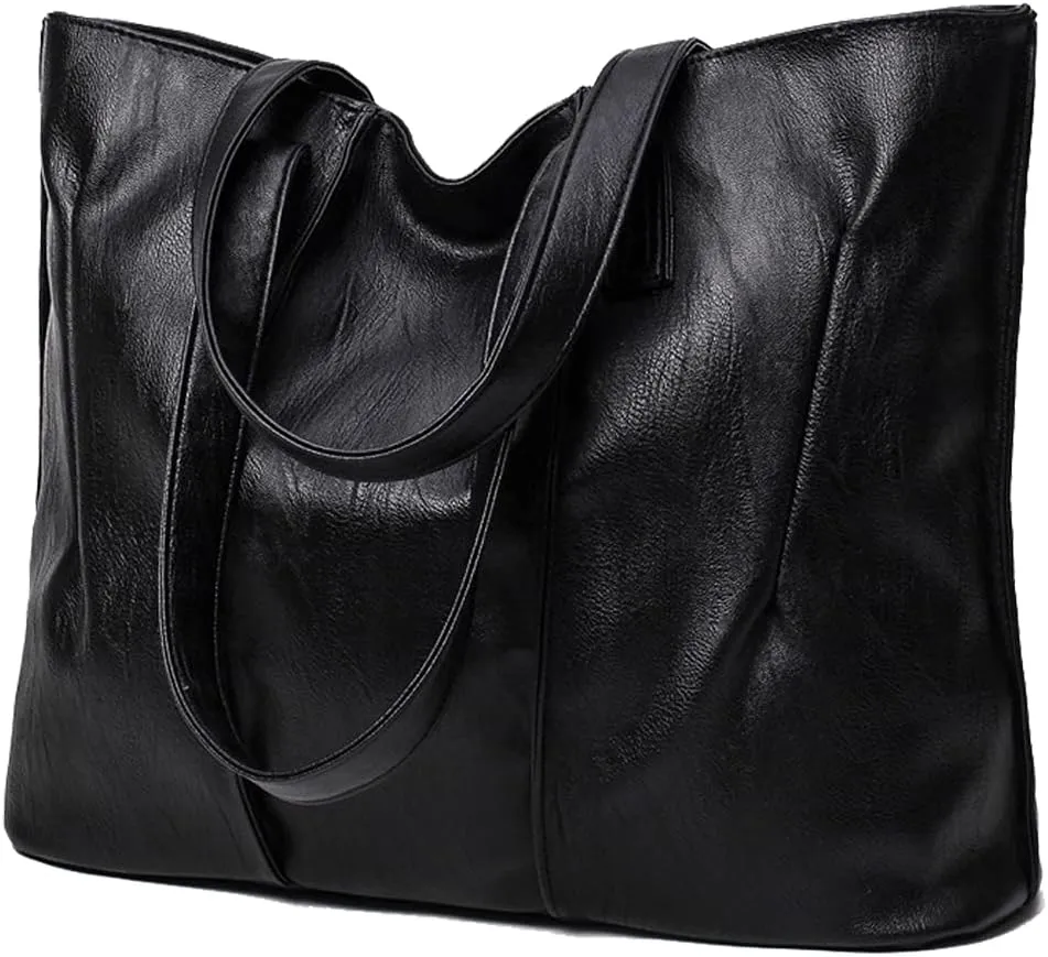 ROUROU Soft Faux Leather Handbag for Women Hobo Tote Bag Large Capacity Shoulder Bag Top Handle Stachel Bag Purse