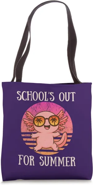 School's Out For Summer Retro Axolotl Last Day Of School Tote Bag