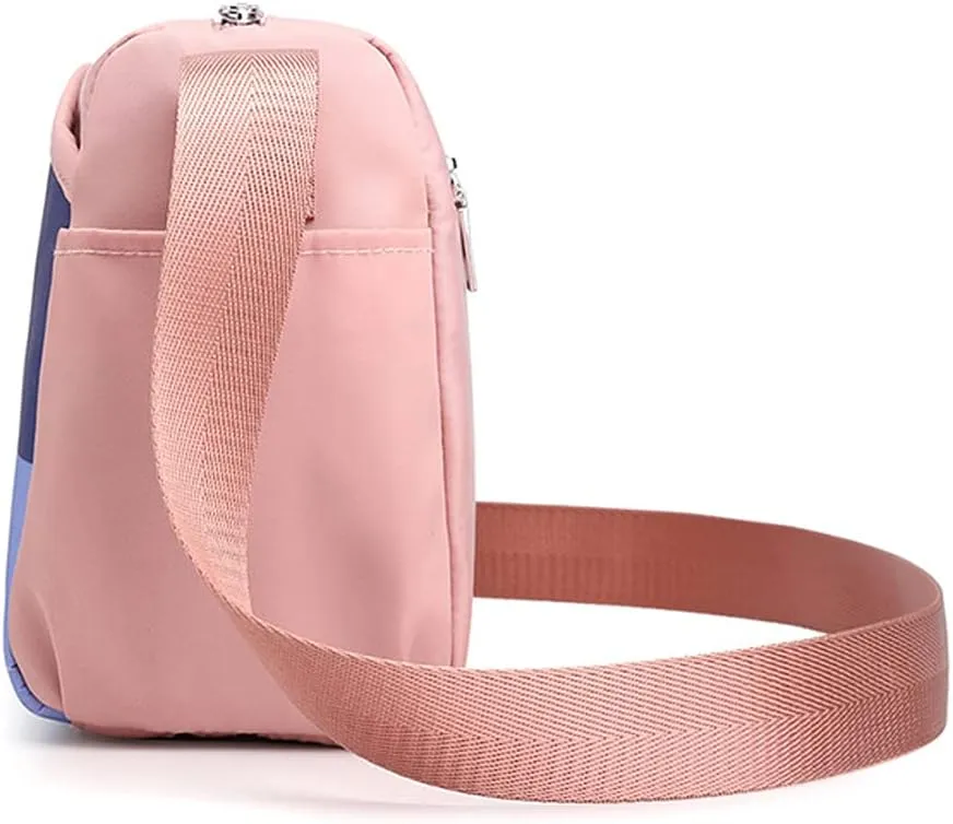 Shoulder Bag for Women Splicing Color Crossbody Bag Nylon Satchel Casual Handbag Commuter Purse