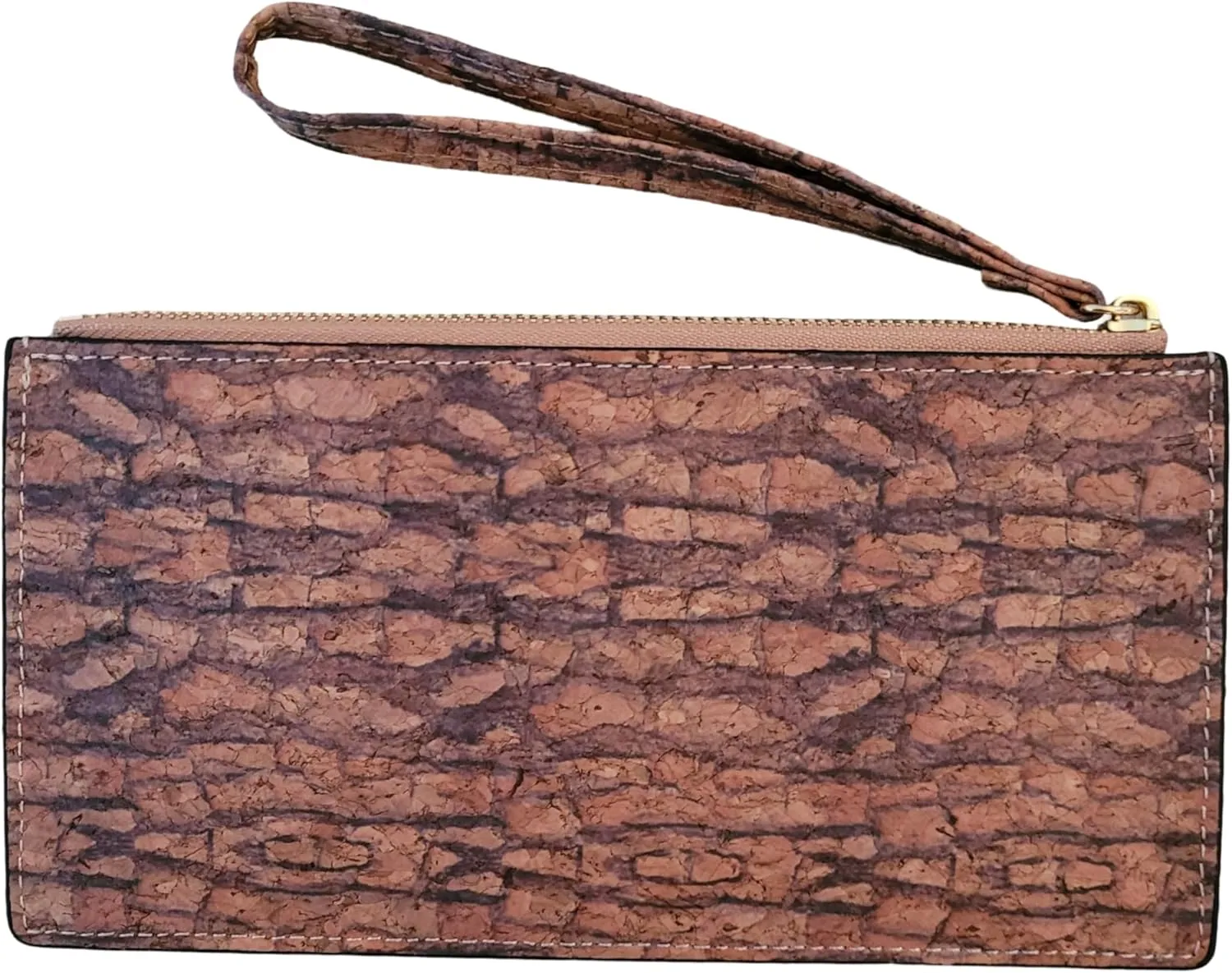 Slim Cork Wallet for Women with RFID protection, Vegan wallet purse Eco Friendly gift, Phone wallet (Bark)