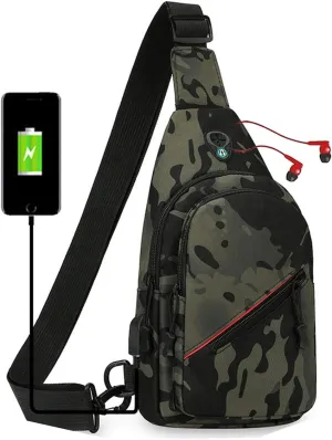 Small Crossbody Sling Backpack Sling Chest BagAdjustable Cross Body Bag Chest Shoulder Bag Daypack Fanny Pack for Travel Hiking