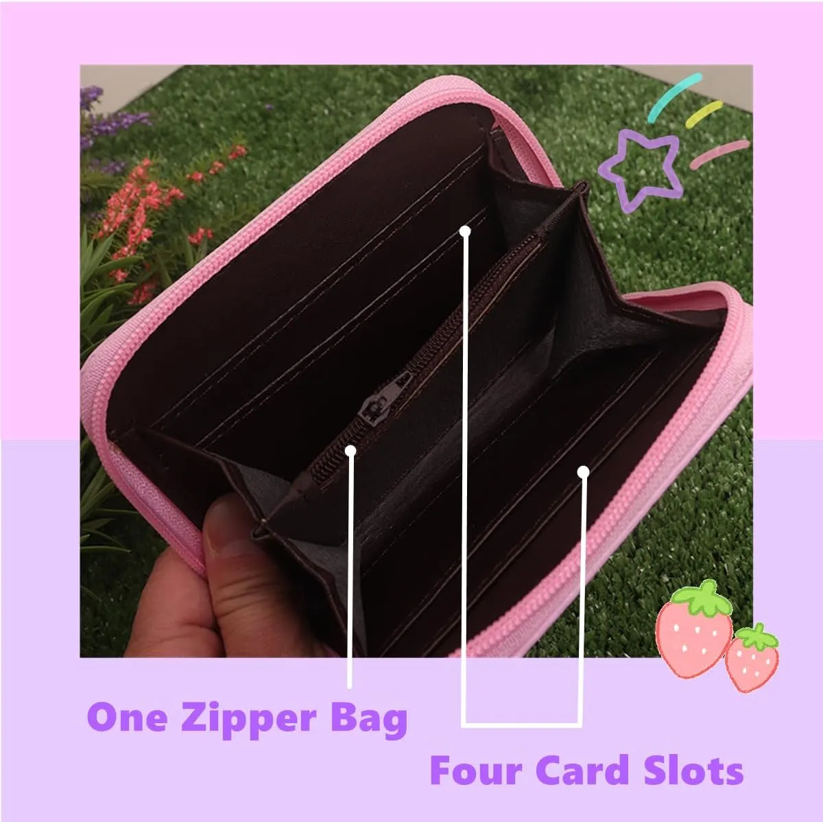 Smile Coin Purse Happy Face Wallet Girls Small Wallet Happy Kids Wallet with Charm Mini Coin Pouches with Strap Preppy Wallet Aesthetic Wallet Y2K for Women