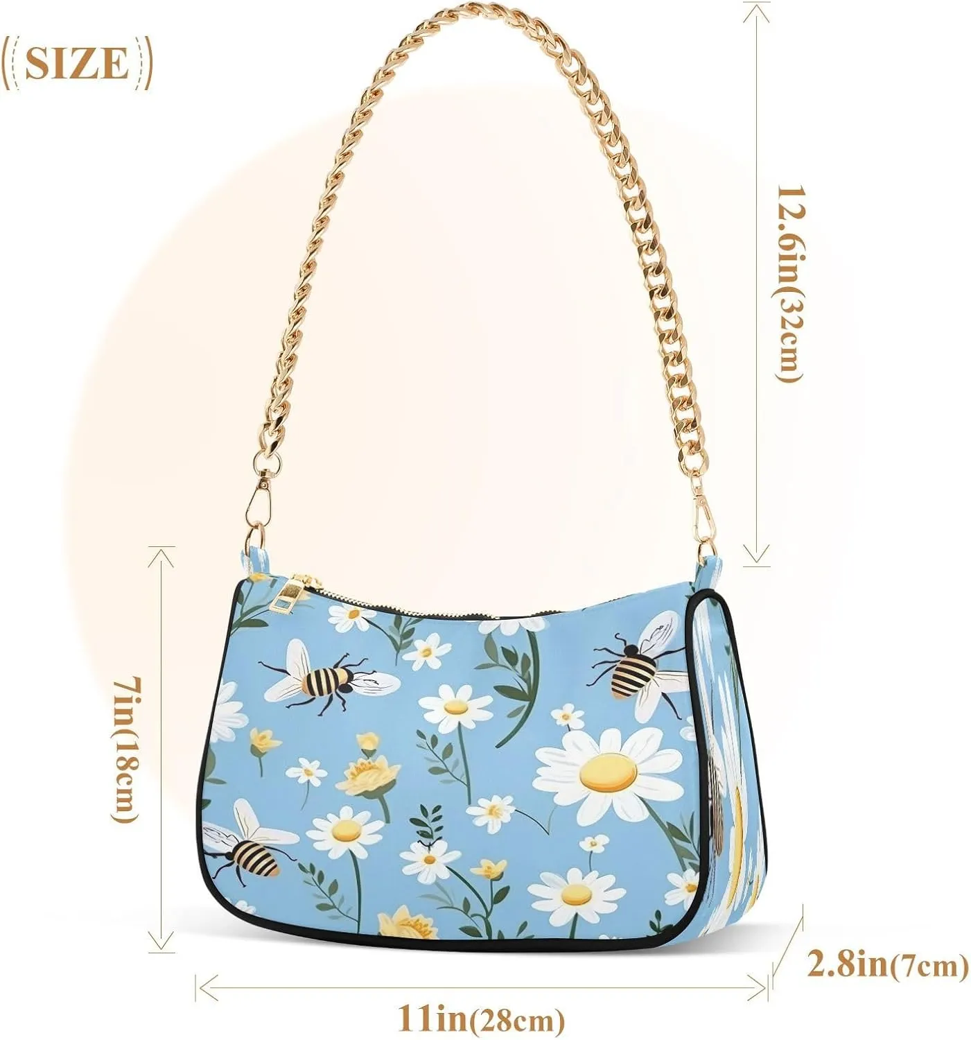 Solid Green Shoulder Bag with Zipper, Trendy Purses