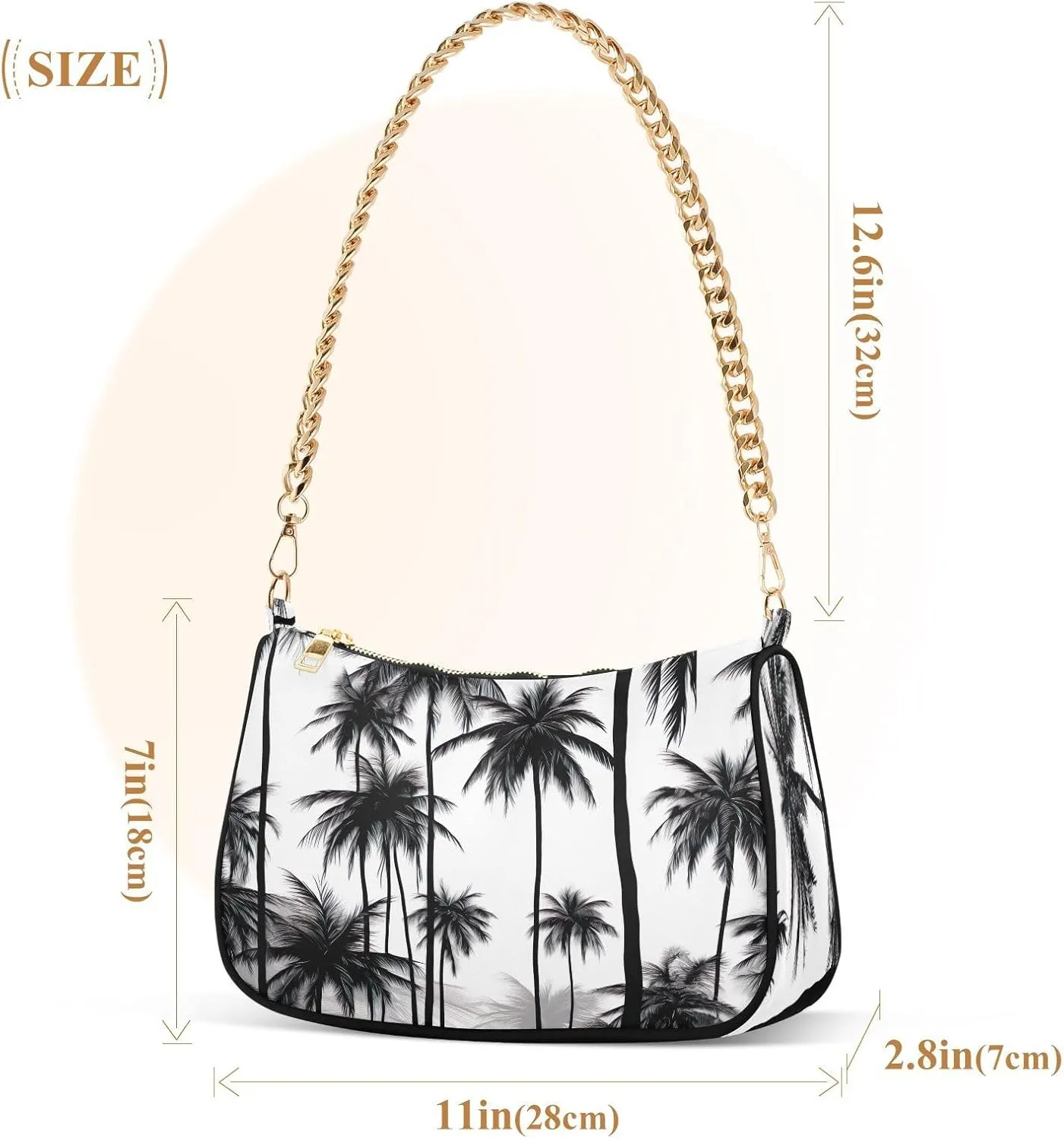 Solid Green Shoulder Bag with Zipper, Trendy Purses