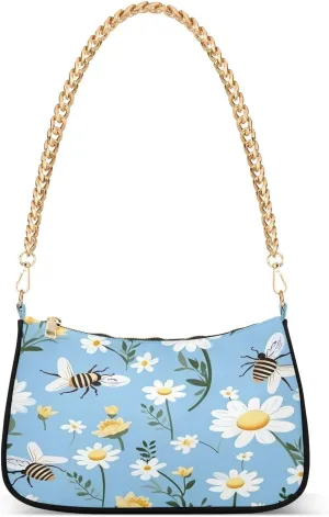 Solid Green Shoulder Bag with Zipper, Trendy Purses