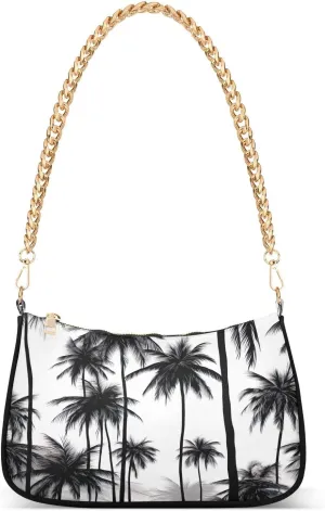 Solid Green Shoulder Bag with Zipper, Trendy Purses