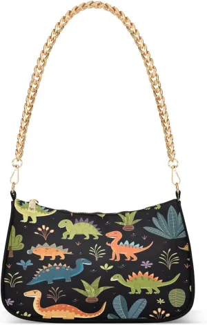 Solid Green Shoulder Bag with Zipper, Trendy Purses