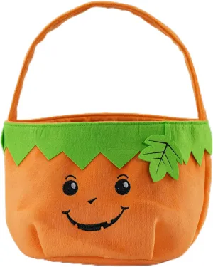 SOUL MAMA Halloween Basket | Halloween Trick or Treat Bucket Bag | Basket for Halloween Party Decorations (Orange)