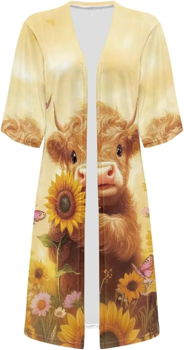 Summer Short Sleeve Cardigan for Women Trendy Beach Kimono Coverups Vintage