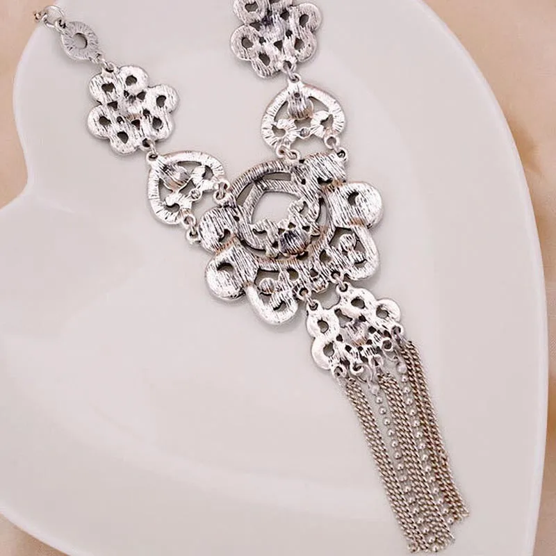 Tassel Hollow Style Long Necklace