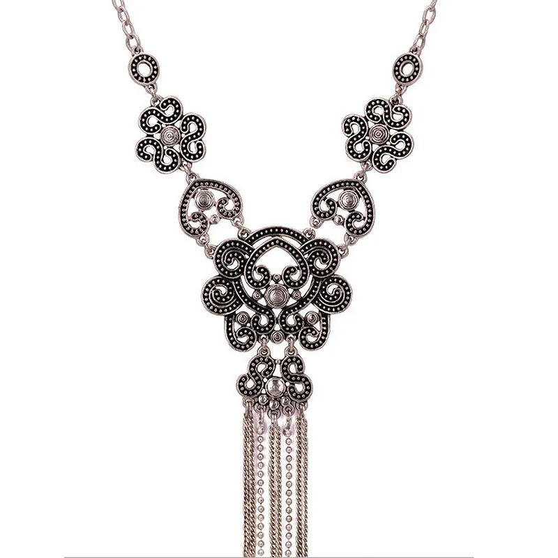 Tassel Hollow Style Long Necklace