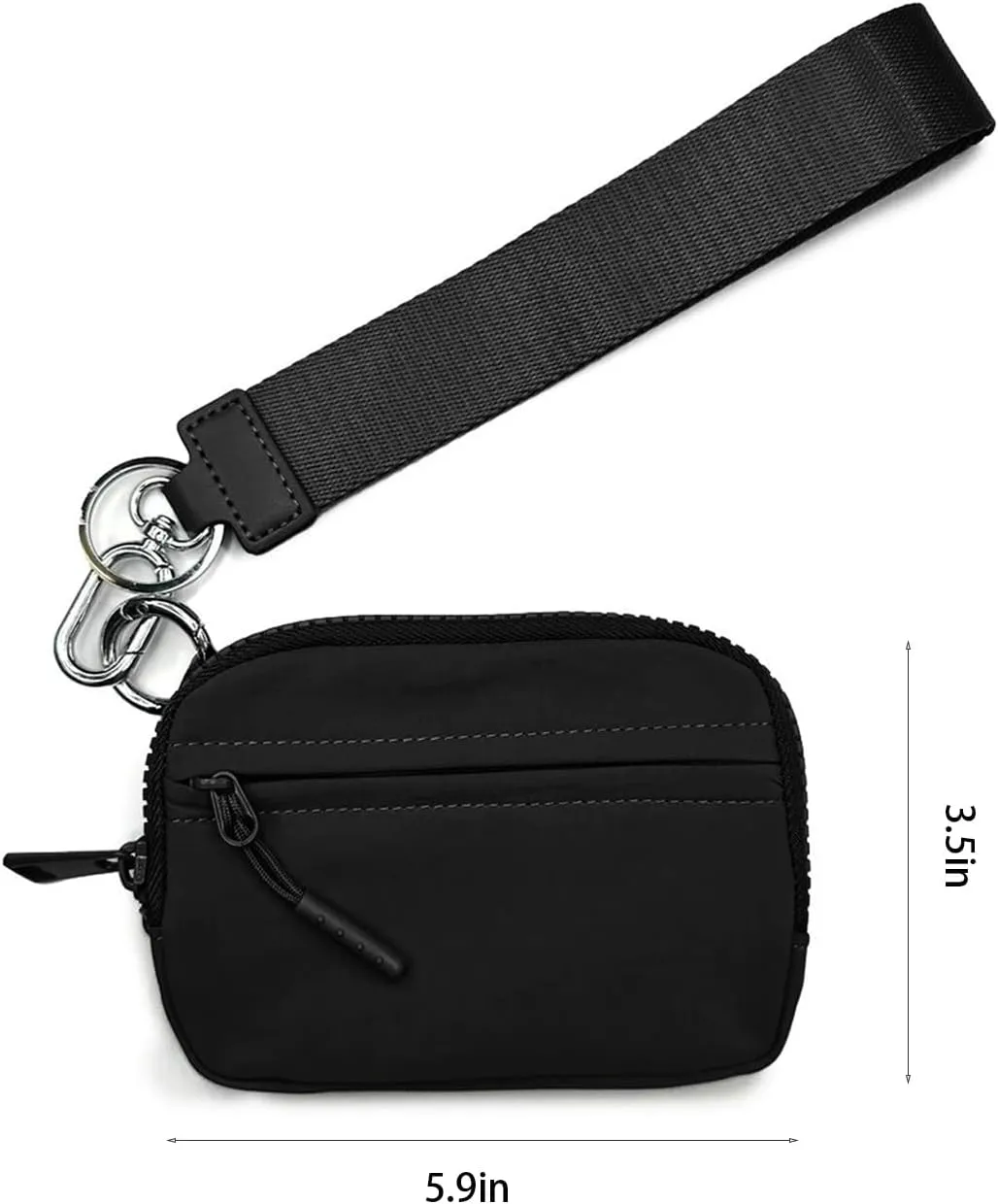 The Iris Wallet, The Wallet 2nd Gen wristlet wallet, Wristlet Wallets for Women, Waterproof Nylon Material Zippered Card Case with ID Window-Pink