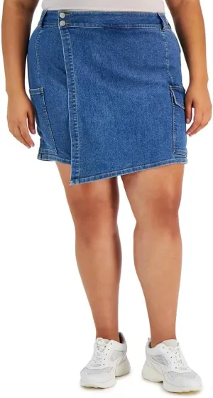 Tinseltown Trendy Plus Size Faux Wrap Skort