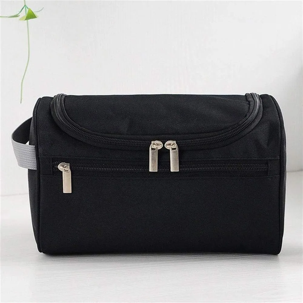 Toiletry Bag Men Hanging Cosmetic Bag Business Makeup Case Women Travel Make Up Zipper Organizer Storage Pouch Toiletry Wash Bath Kit.(Black)