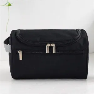 Toiletry Bag Men Hanging Cosmetic Bag Business Makeup Case Women Travel Make Up Zipper Organizer Storage Pouch Toiletry Wash Bath Kit.(Black)