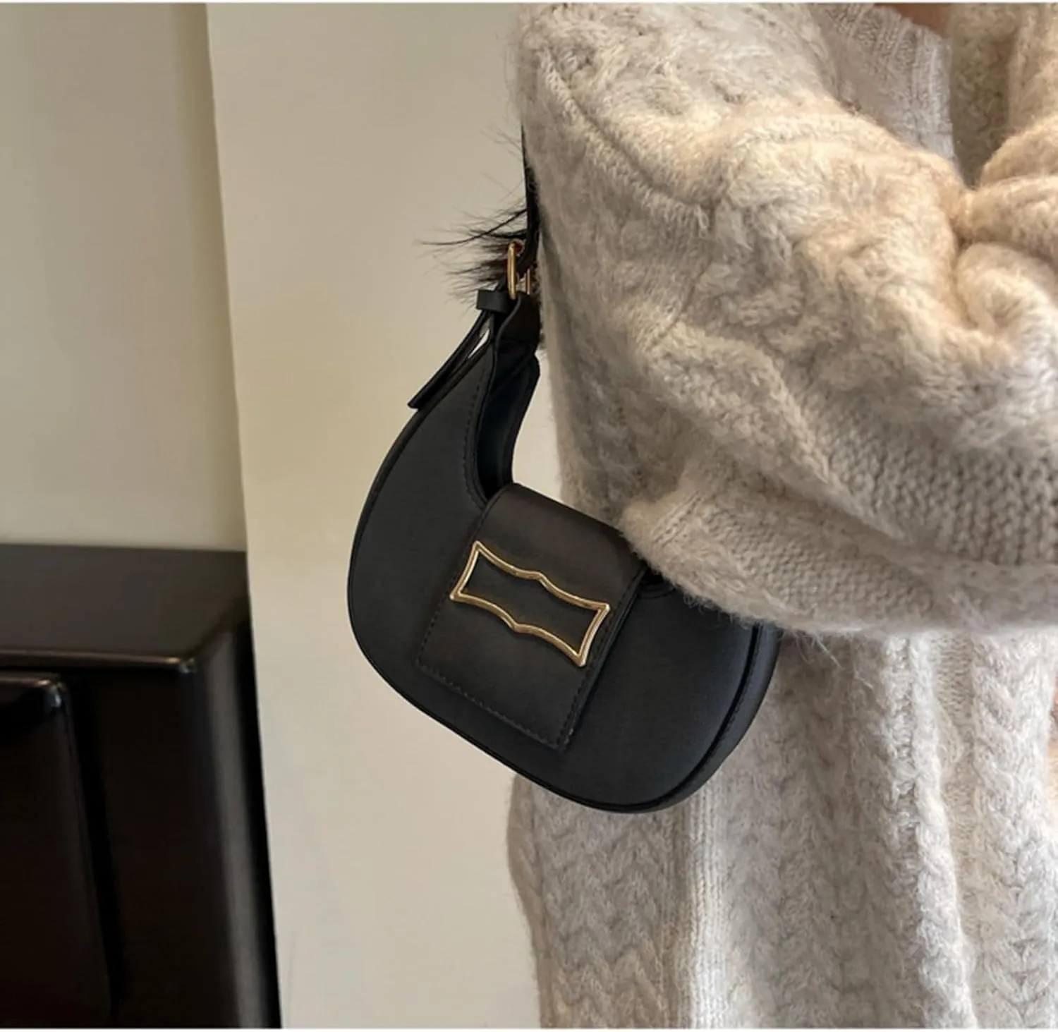 Tote Handbag Shoulder Bag for Women Ladies PU Leather Hobo Bag Womens Purses with Adjustable Strap (D)