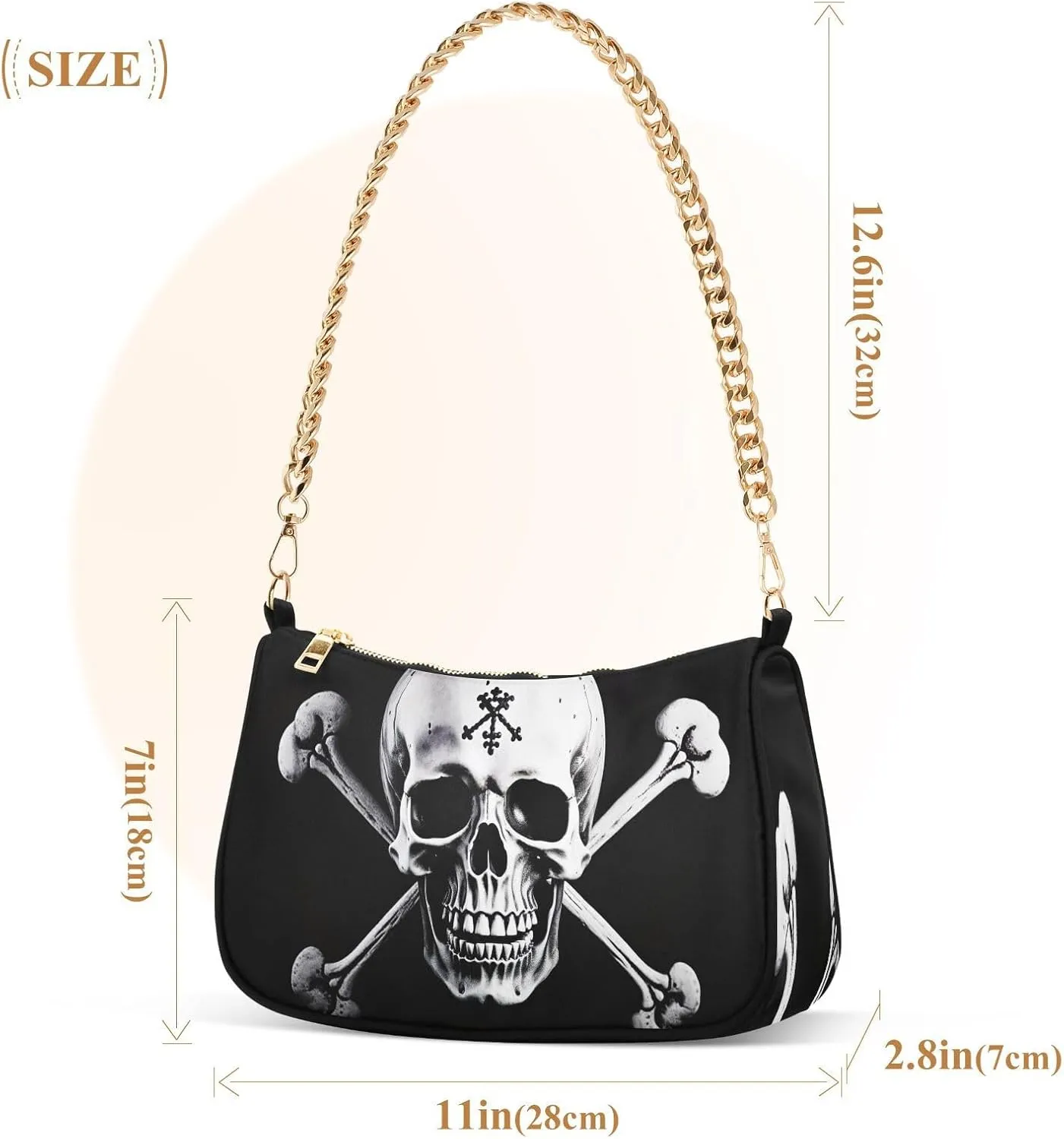 Traditional Hawaiian Style Floral Shoulder Bag with Zipper, Trendy Shoulder Purse