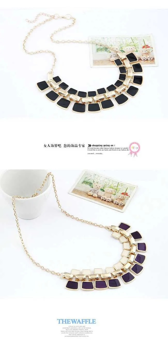 Trendy Square Link Chain Necklace