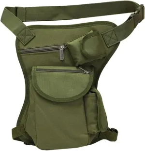 VALICLUD Drop Leg Bag Anti Waist Pack Military Thigh Pouch Khaki Hiking Waist Pack for Men Women Motorcycle Bike Cycling Riding Travel Outdoor Sports