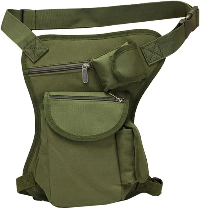 VALICLUD Drop Leg Bag Anti Waist Pack Military Thigh Pouch Khaki Hiking Waist Pack for Men Women Motorcycle Bike Cycling Riding Travel Outdoor Sports