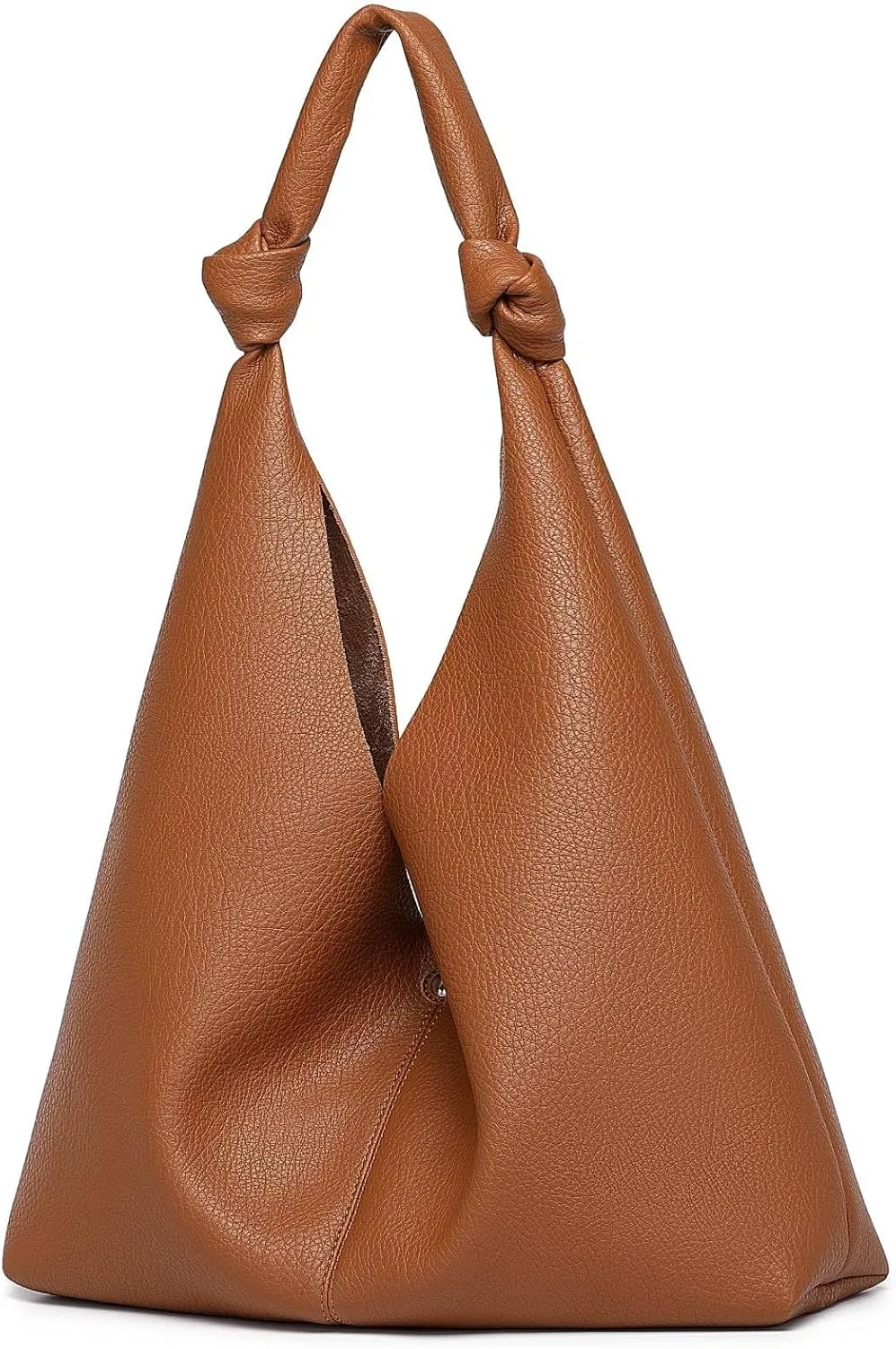 Vegan Leather Hobo Purses set, Slouchy Shoulder Bag Knotted Hobo Bags for Women with a small purse