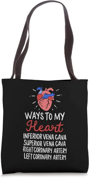 Ways To My Heart For Cardiologist Doctors Tote Bag