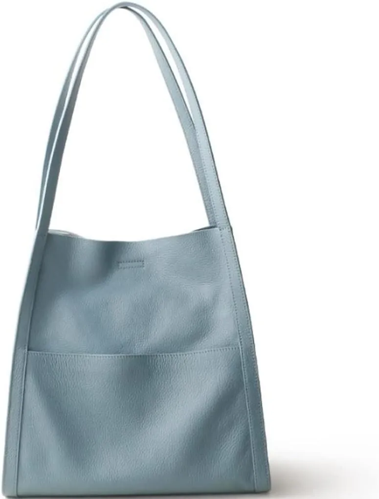 Women Shoulder Bag Large Female Bucket Tote Bag Solid Casual Nature Lady Commute Handbag