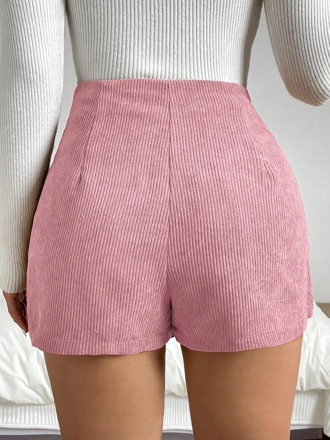 Women Summer Casual 2025 Fashion Trendy Skorts Button Skort