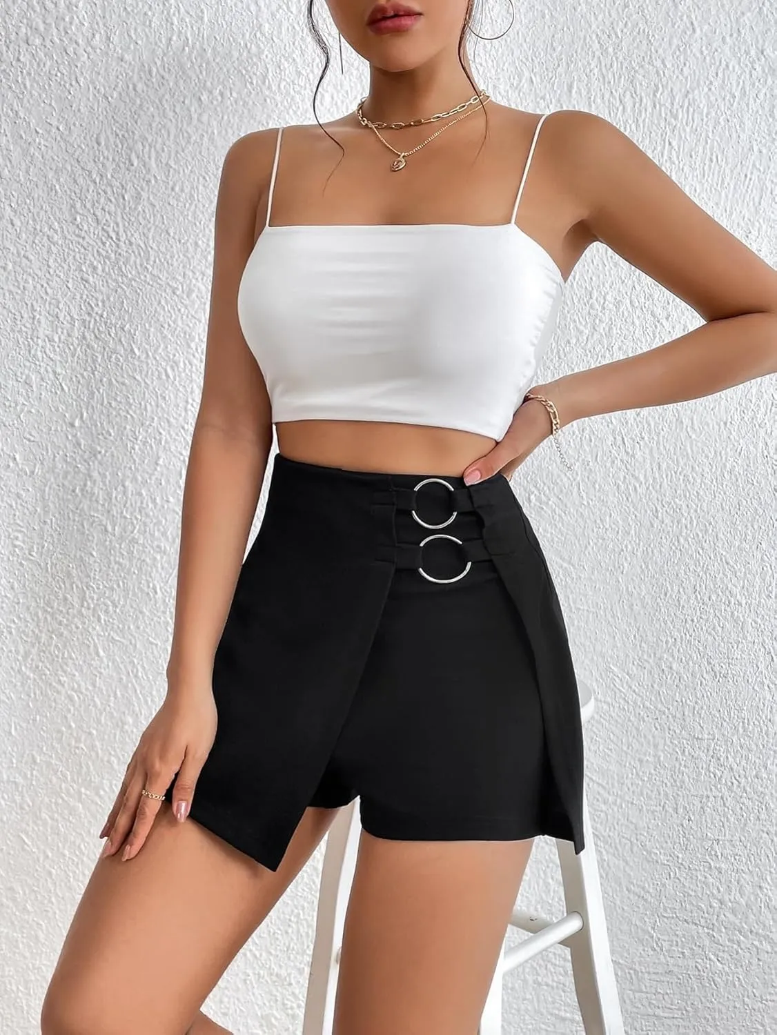 Women Summer Casual 2025 Fashion Trendy Skorts Casual Skort