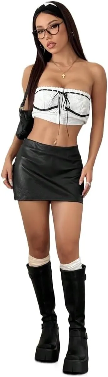 Women Summer Casual 2025 Fashion Trendy Skorts Mini Skirt