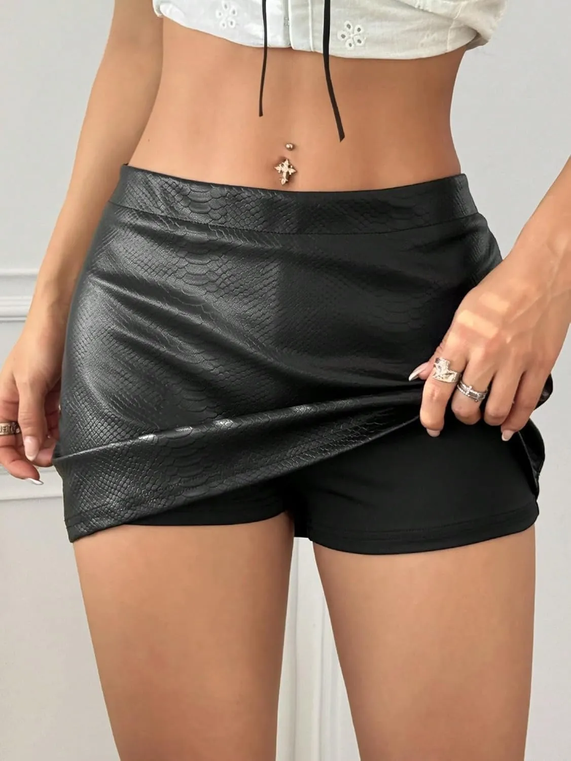 Women Summer Casual 2025 Fashion Trendy Skorts Mini Skirt