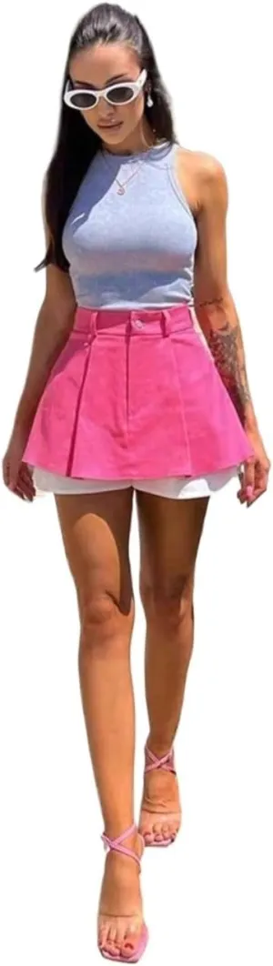Women Summer Casual 2025 Fashion Trendy Skorts Sexy Bottom Skirt