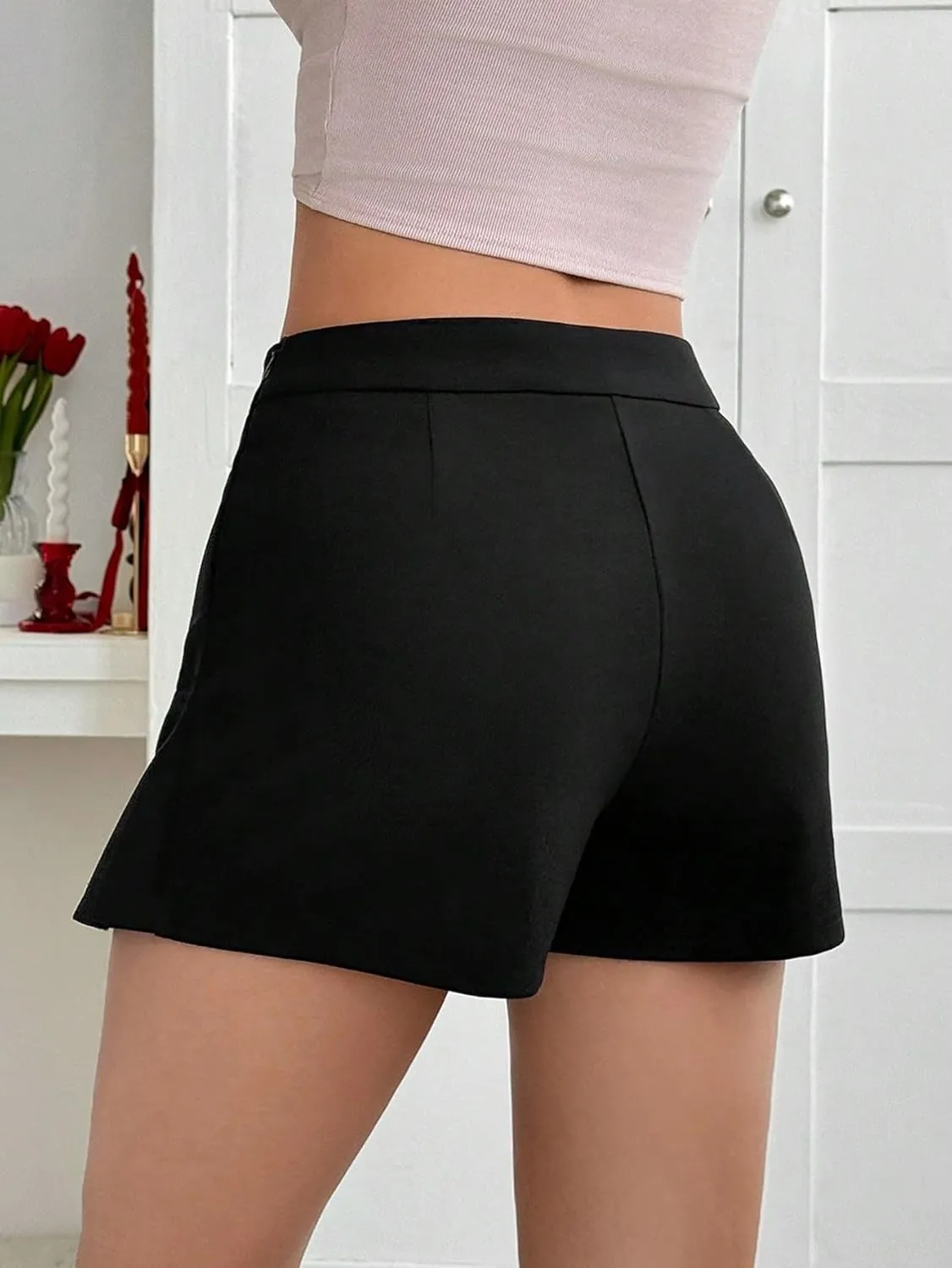Women Summer Casual 2025 Fashion Trendy Skorts Slit Skort