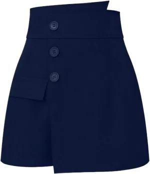 Women Summer Casual 2025 Fashion Trendy Skorts Solid Color Skort