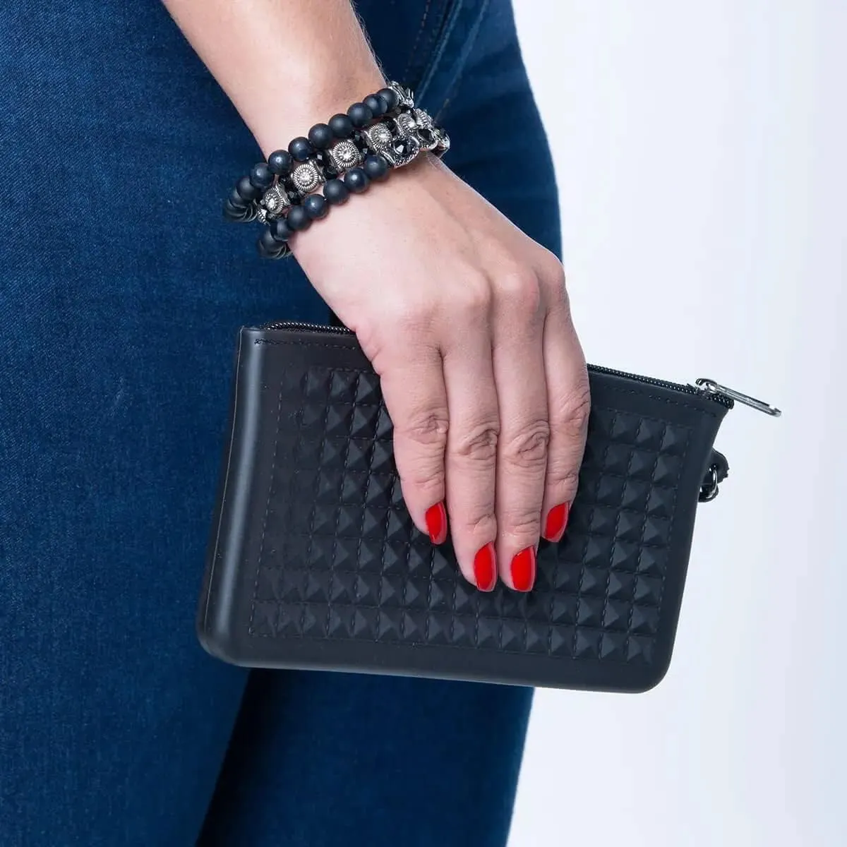 Women's Pyramids Plastic Wristlet Wallet | Vegan