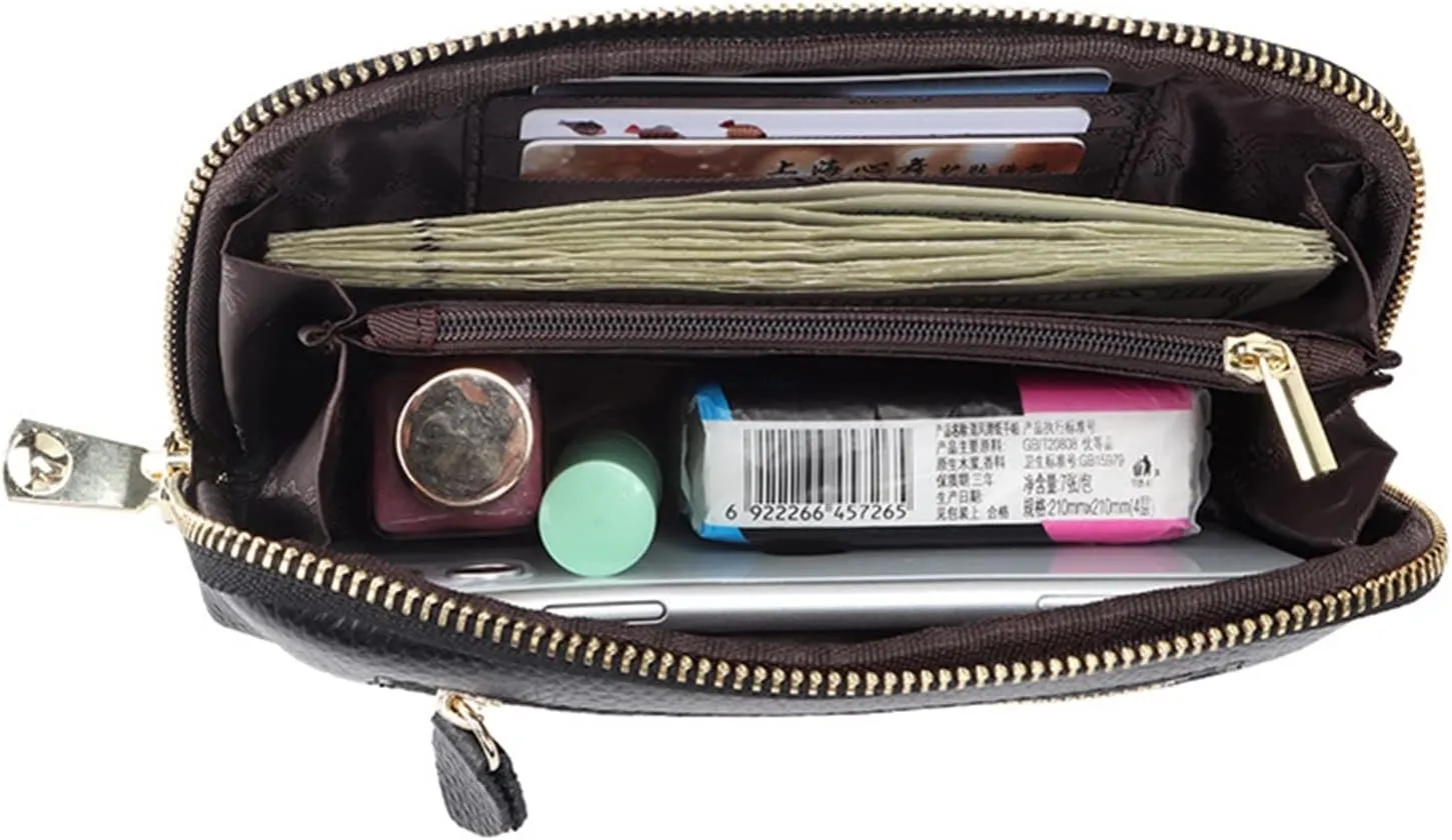 Women's Wristlet Clutch Women's Leather Clutch Bag Phone Bag for Shopping, Holiday