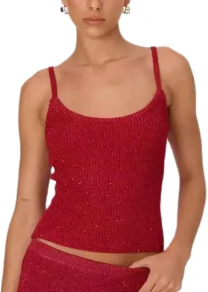 Women's Y2k Knit Crop Tank Tops Spaghetti Strap Backless Camisole Sexy Sleeveless Crochet Going Out Vest Crop Tops