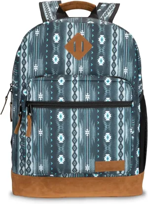 Wrangler Yellowstone Sturdy Backpack for Travel Classic Logo Water Resistant Casual Daypack for Travel with Padded Laptop Notebook Sleeve (New Retro)