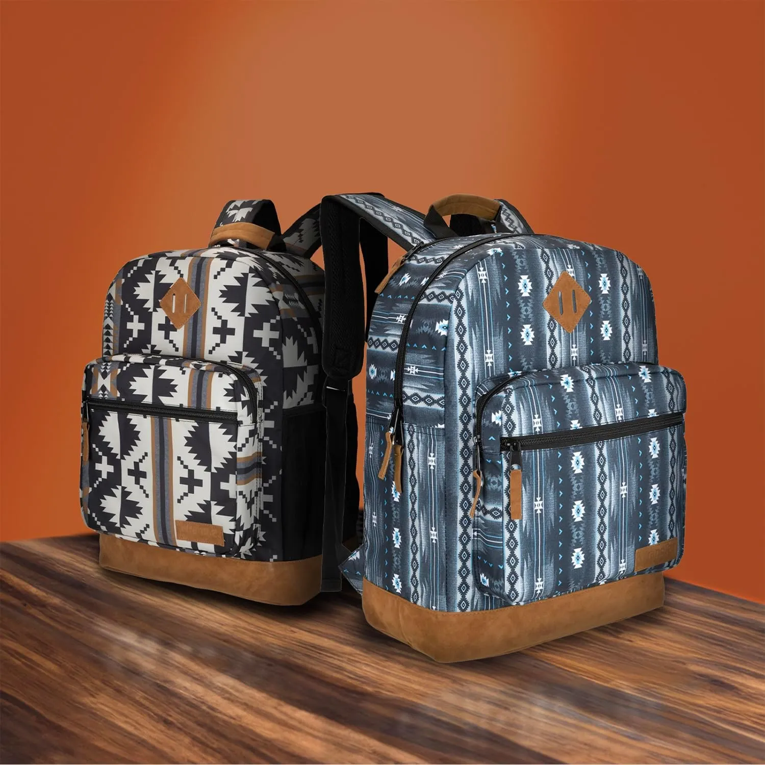 Wrangler Yellowstone Sturdy Backpack for Travel Classic Logo Water Resistant Casual Daypack for Travel with Padded Laptop Notebook Sleeve (New Retro)