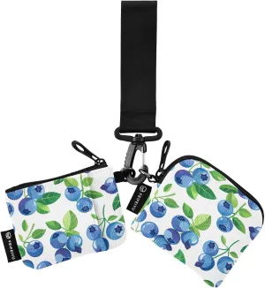 xigua Fresh Blueberries Mini Zip Around Wristlet Wallets,Portable Women Dual Pounch Wristlet Detachable Coin Purse Pouch for Travel Sports Outdoors258