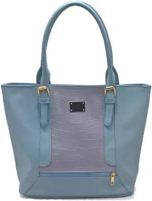 ZiMing Women Shoulder Bag Crocodile Pattern Bucket Bag Contrasting Colors Tote Bag Large Capacity Handbag